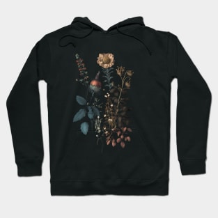 Dark, moody Botanical Illustration Hoodie